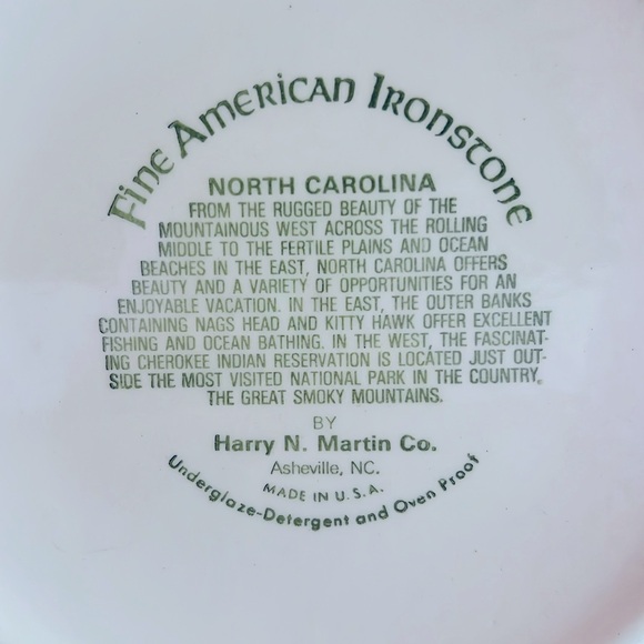 North Carolina Raleigh State Capitol 10” Round Commemorative Plate - Picture 3 of 3